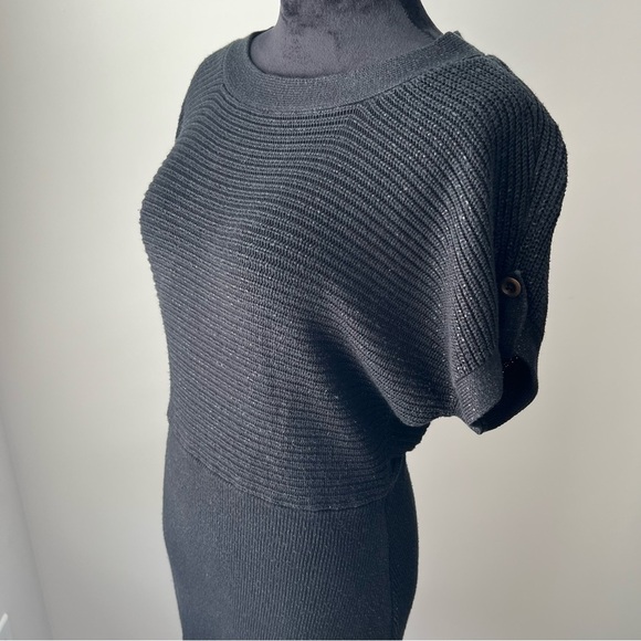 The Limited Sweaters - The Limited Black Textured Women's Sweater Dress - S